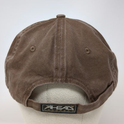 Ahead Baseball Cap Brown One Size Redfish Lake Lodge Patch Moose Sawtooth Hat