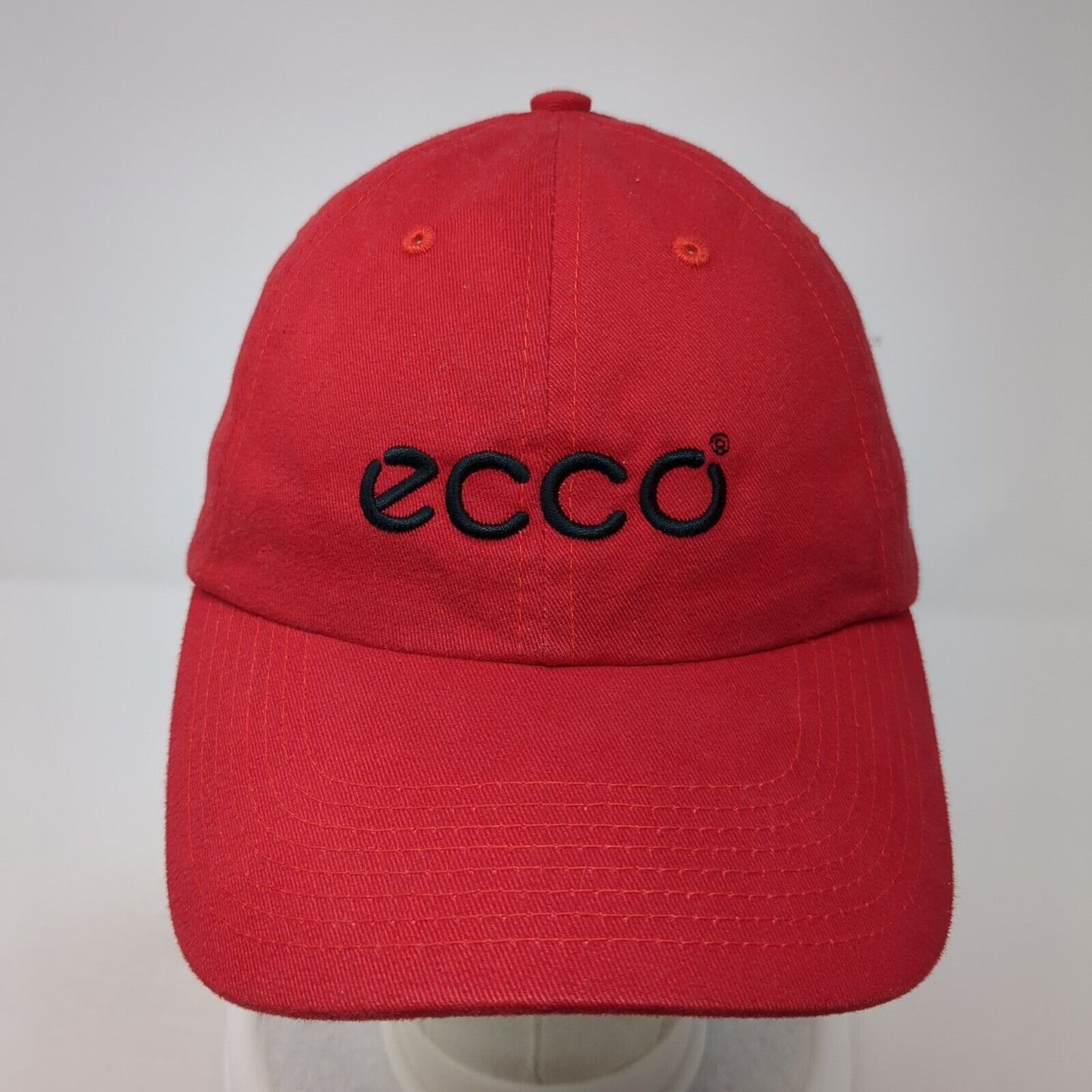 ecco World Class Slideback Baseball Cap Red OS Adjustable Embroidered Fersten