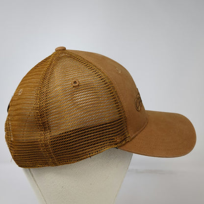 Carhartt Trucker Hat Brown One Size Mesh Snapback Embroidered Logo Workwear Cap