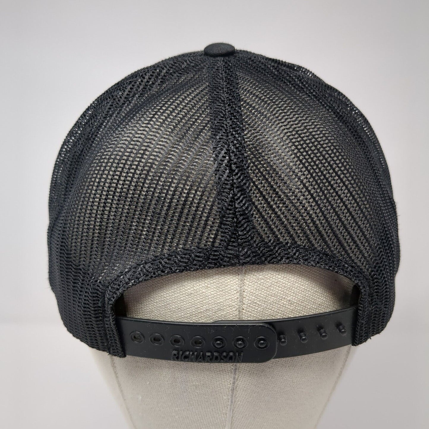 Letter T Logo Snapback Trucker Hat Black M/L Mesh Back Embroidered