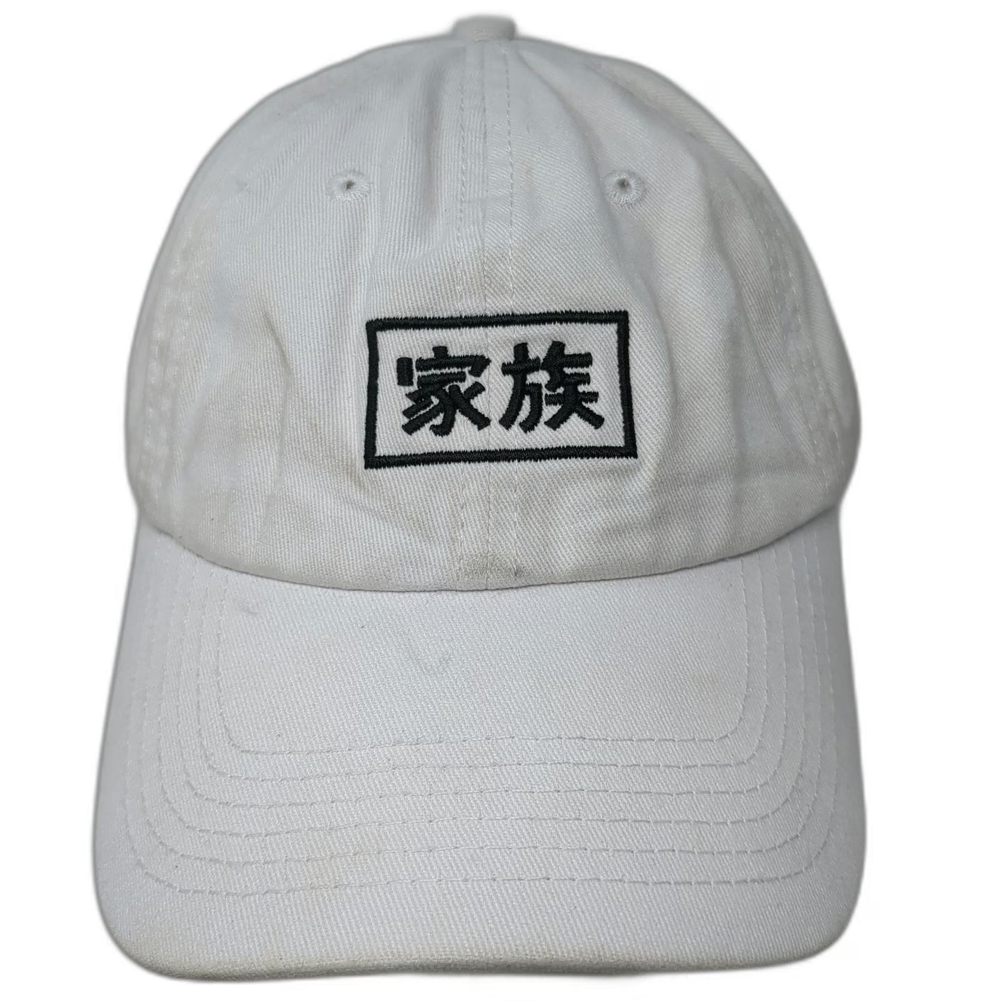 Electric Family Baseball Cap White OSFM Japanese Kanji Patch Kazoku Curved Hat