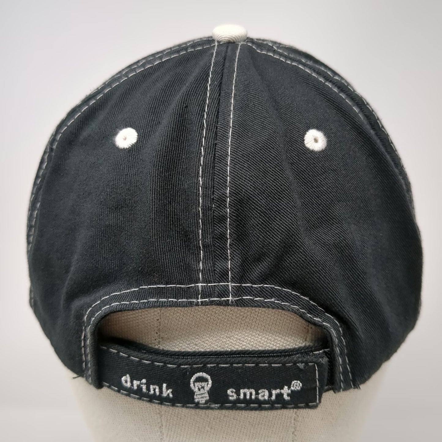 Jim Beam Whiskey Baseball Cap Black OSFM Contrast Stitching Logo Strapback Hat