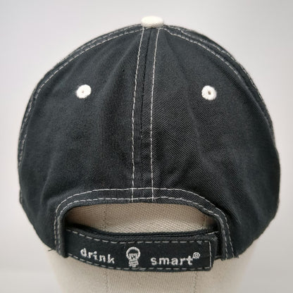 Jim Beam Whiskey Baseball Cap Black OSFM Contrast Stitching Logo Strapback Hat