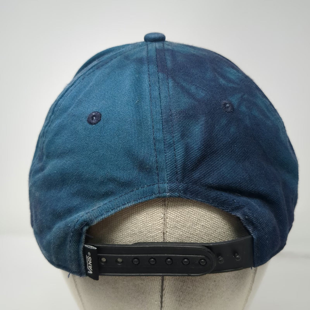 Vans Snapback Blue Hat One Size Acid Wash Embroidered 1966 OTW Logo Skateboard