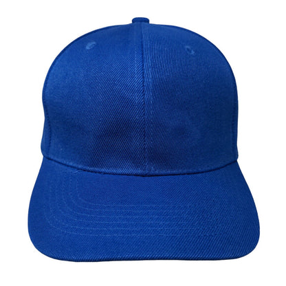Unbranded Strapback Hat Blue One Size Solid Blank Adjustable 6 Panel