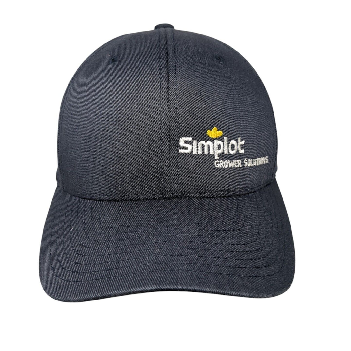 Simplot Grower Solutions Fitted Hat Blue L/XL Flexfit 6 Panel Port Authority