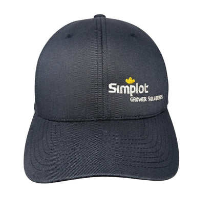 Simplot Grower Solutions Fitted Hat Blue L/XL Flexfit 6 Panel Port Authority