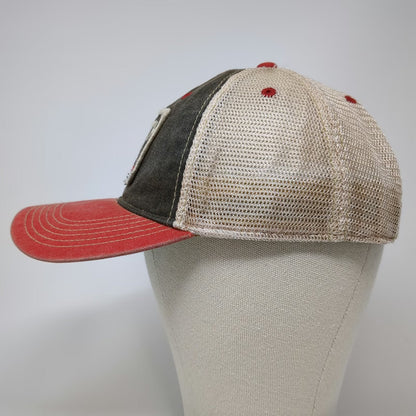 Legacy Trucker Hat Black Red Beige One Size North End Pizza Mesh Snapback Patch