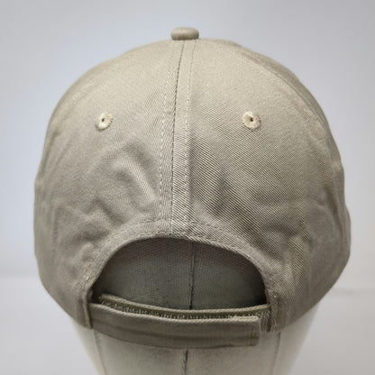 K-Products Baseball Cap Beige One Size Rain Bird Logo Hat Green Stitching