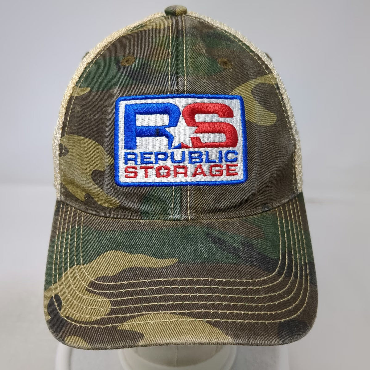 Headmost Trucker Hat Green Camo One Size Mesh Back Snapback Republic Storage