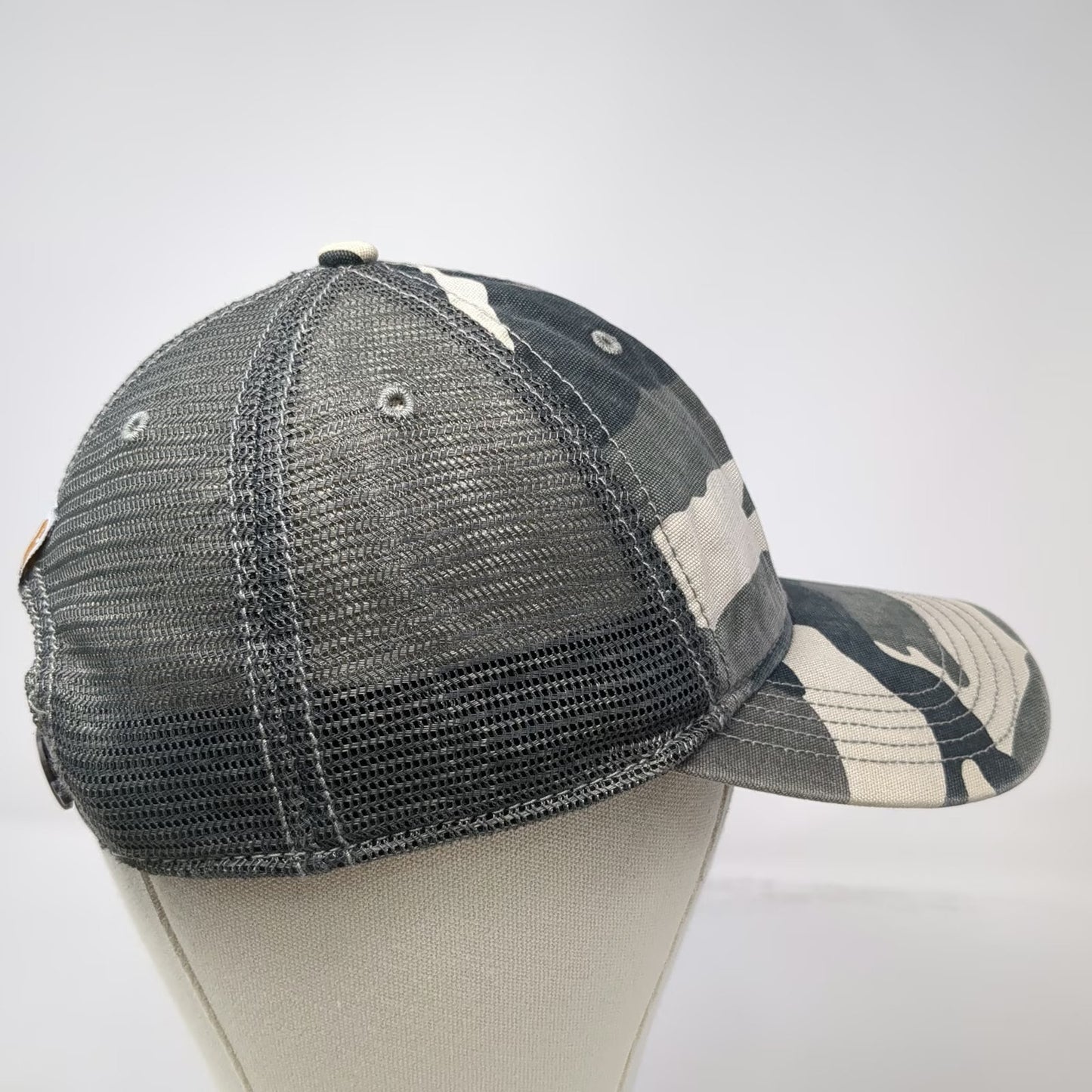 Carhartt Trucker Hat Gray Camo Mesh Back Snapback One Size Embroidered Logo