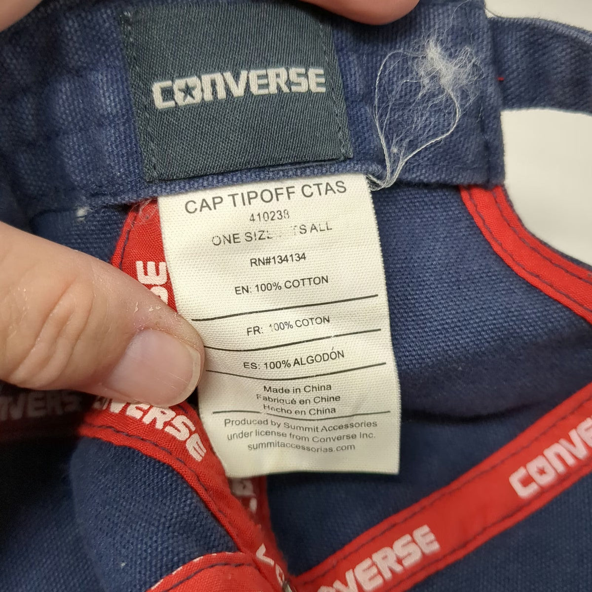 Converse Baseball Cap Blue One Size All Star Patch Canvas Slideback Hat Logo