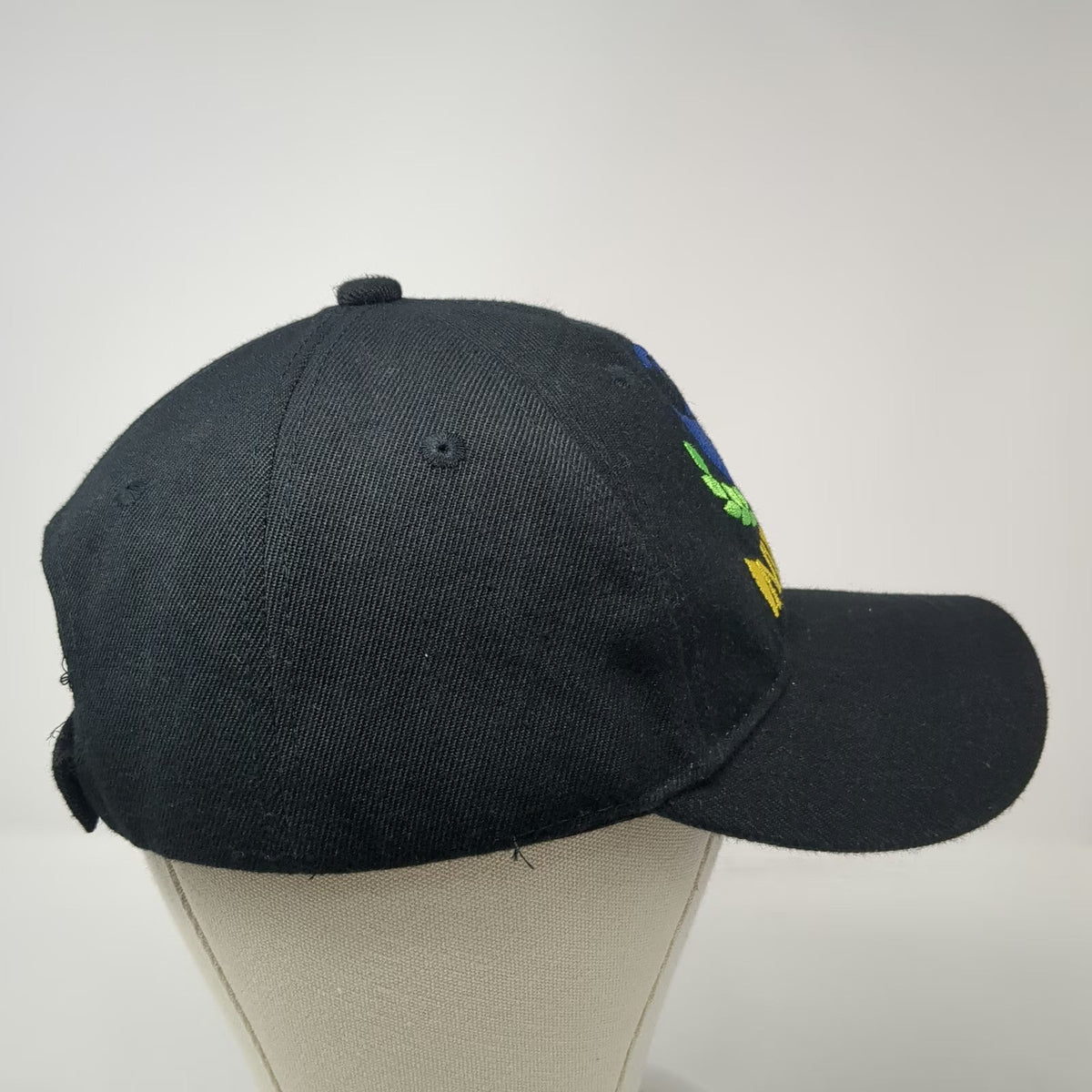 Remo Invictus Embroidered Globe Laurel Wreath Black Baseball Cap Hat One Size