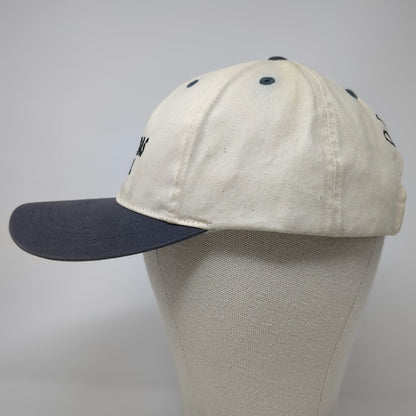 Del Sol Baseball Cap Beige Blue One Size St. Thomas USVI Cotton Slideback Hat