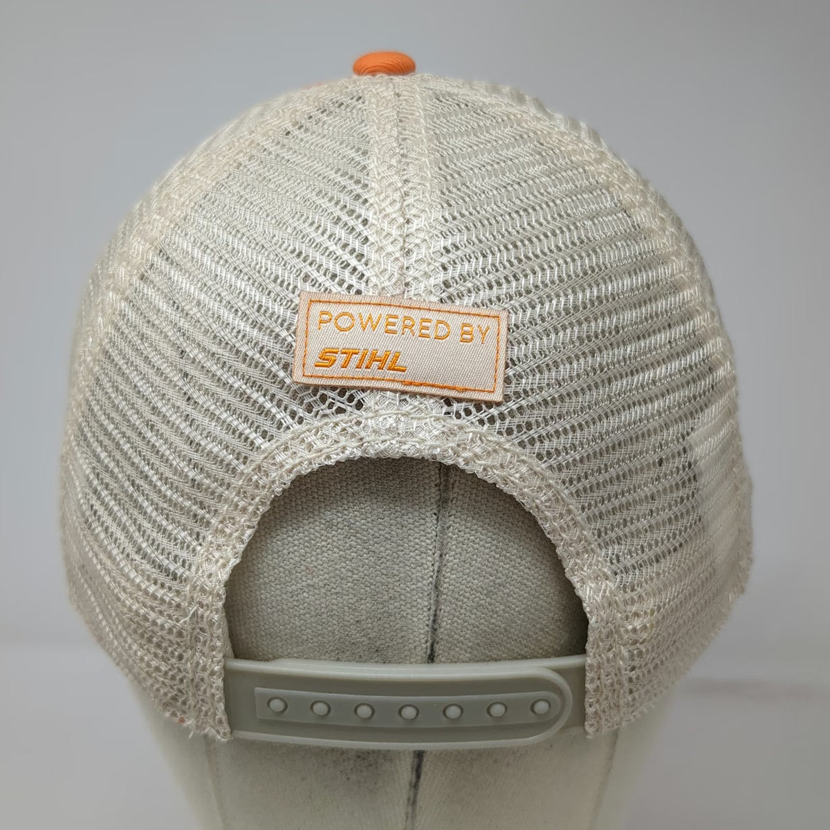Stihl Trucker Hat Orange One Size Chainsaw Logo Patch Mesh Back Snapback Outdoor