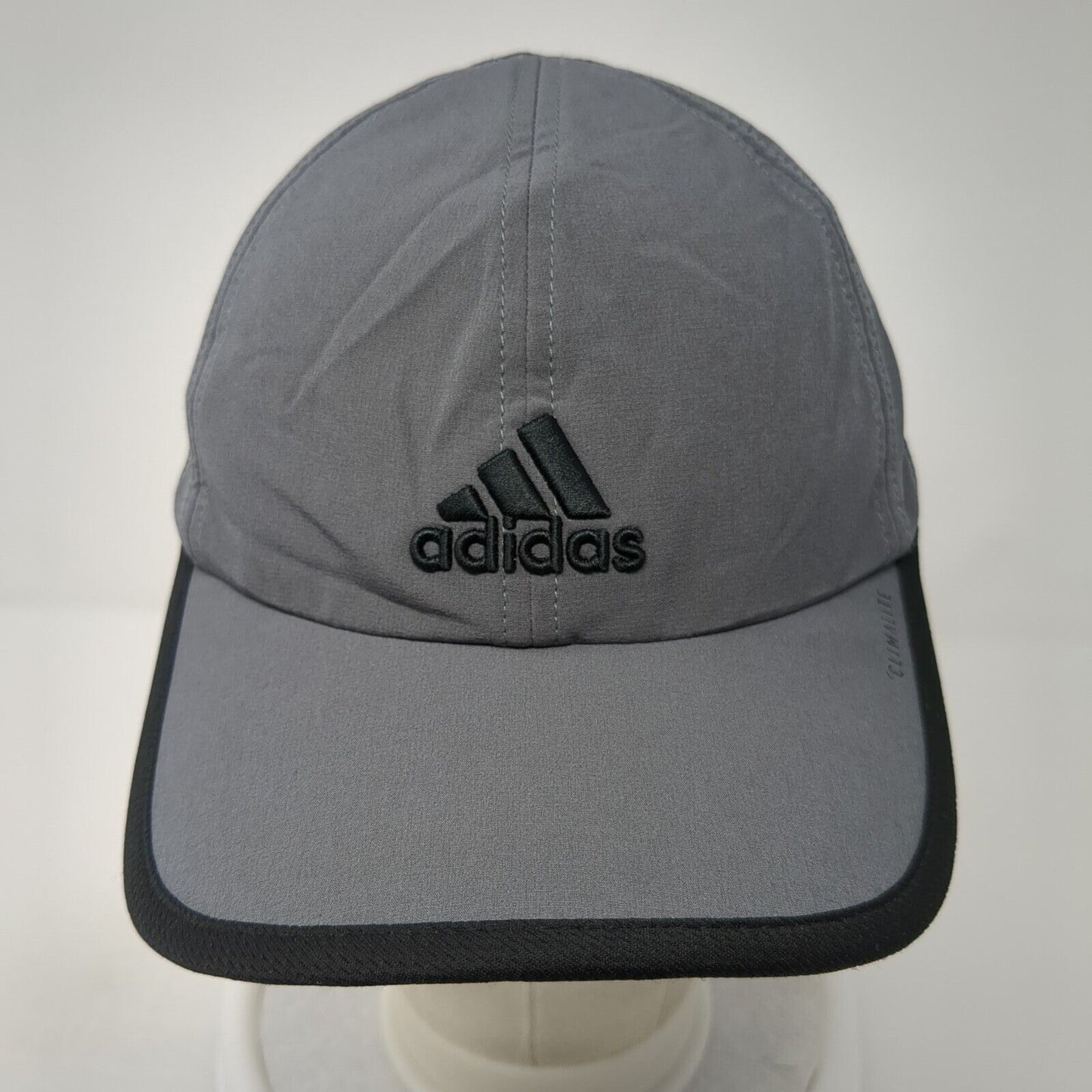 Adidas Climalite Strapback Hat Gray One Size Adjustable Embroidered Breathable