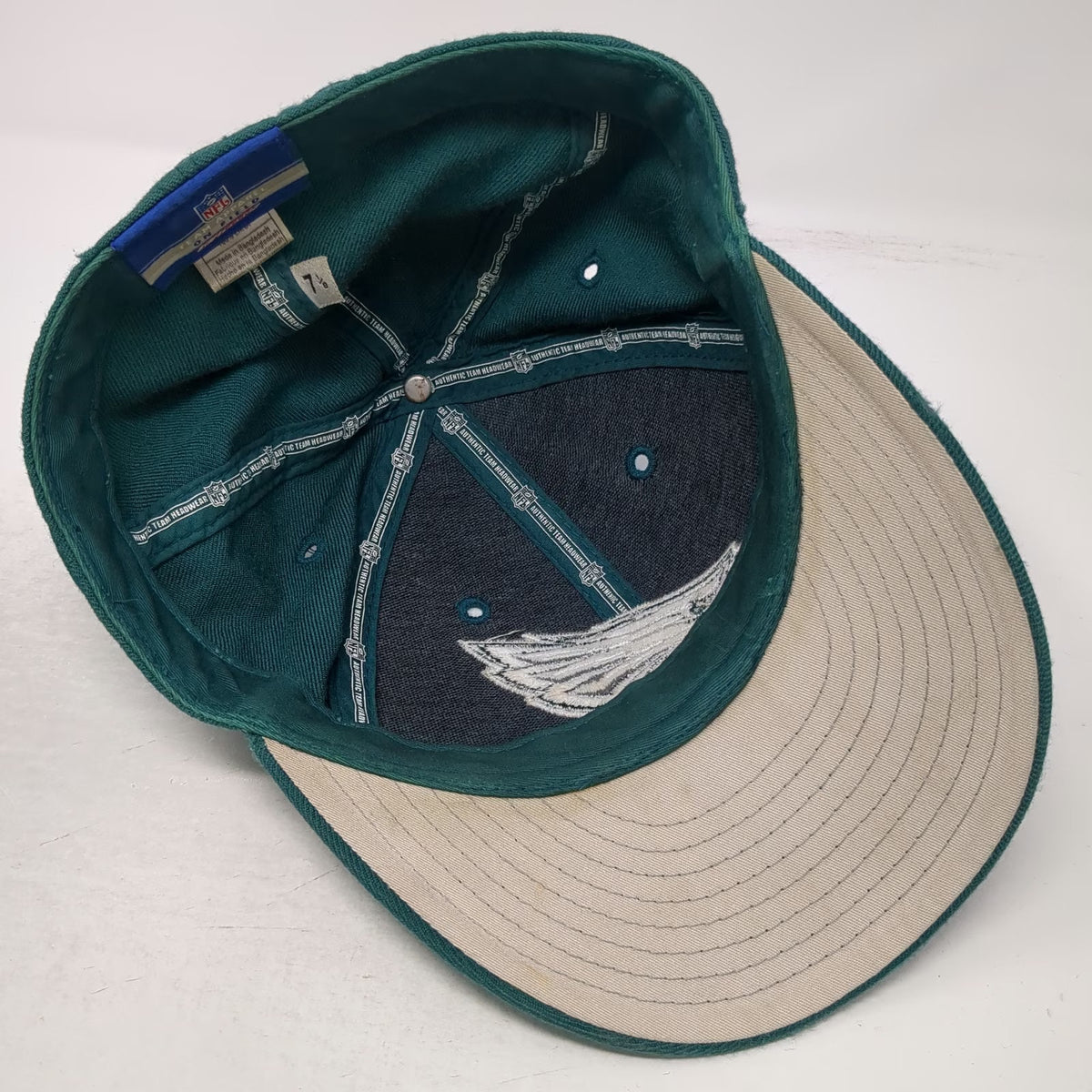Philadelphia Eagles NFL Reebok Cap Green 7 1/8 Fitted Wool On Field Team Hat