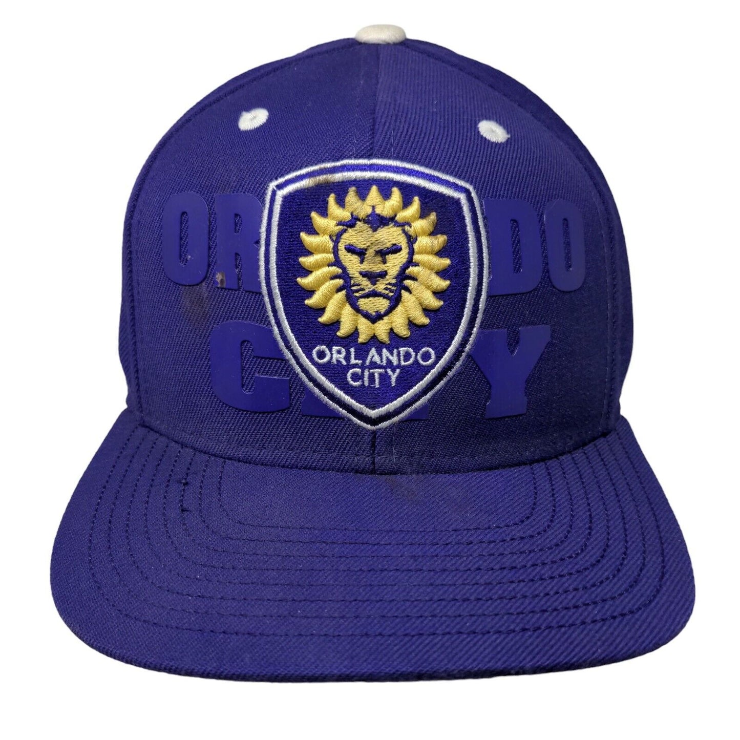 Orlando City Snapback Hat Purple OSFA Embroidered Logo MLS Adidas