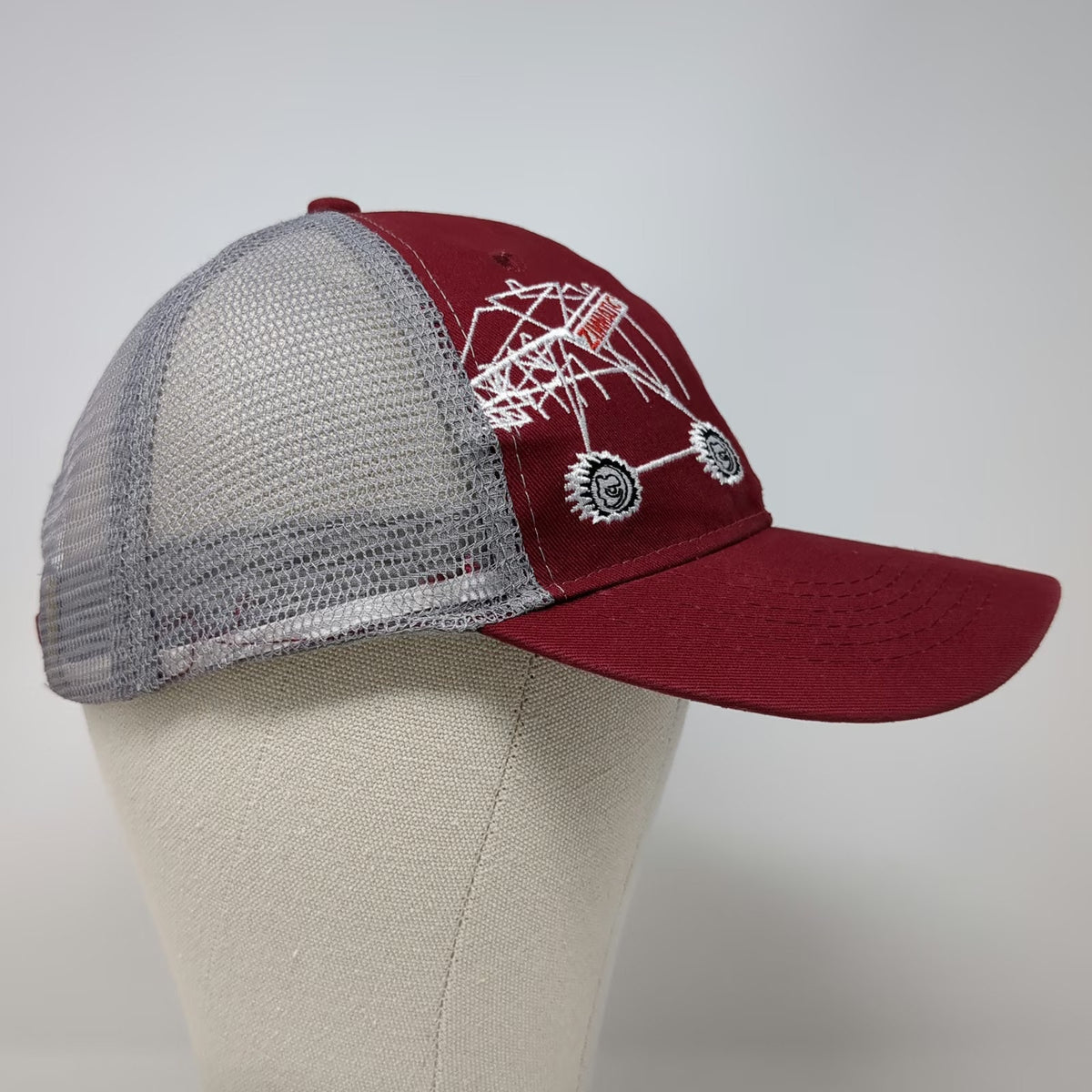 360 Apparel Baseball Cap Red Gray One Size Mesh Back Zimmatic Irrigation Hat