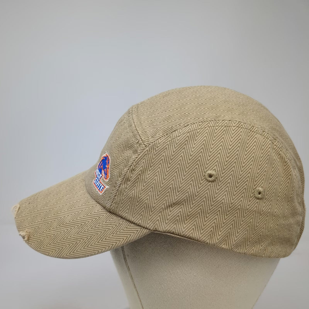 Boise State Broncos NCAA Nike 5 Panel Hat Beige One Size Herringbone Strapback