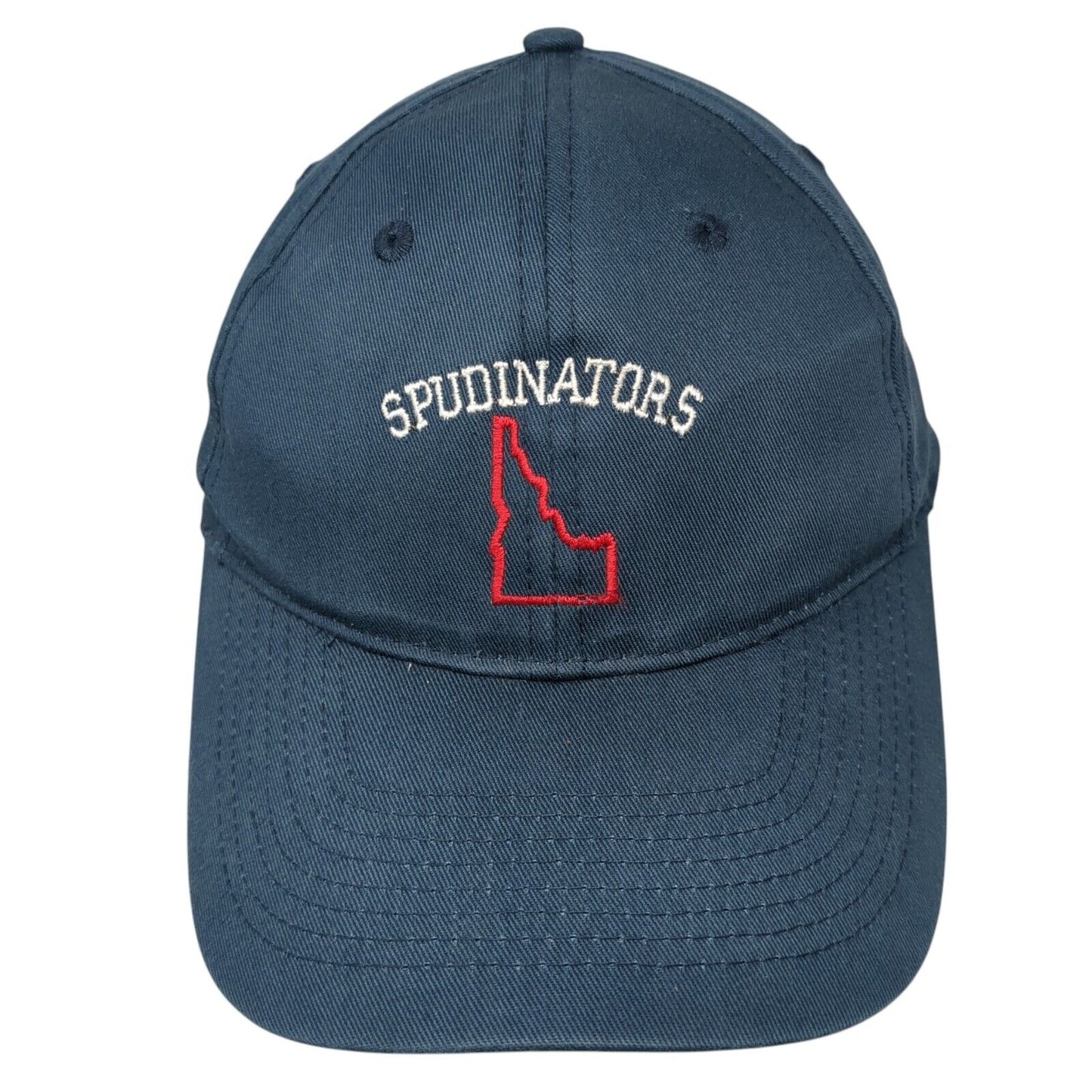 Spudinators Strapback Hat Blue One Size Adjustable Embroidered Port & Company