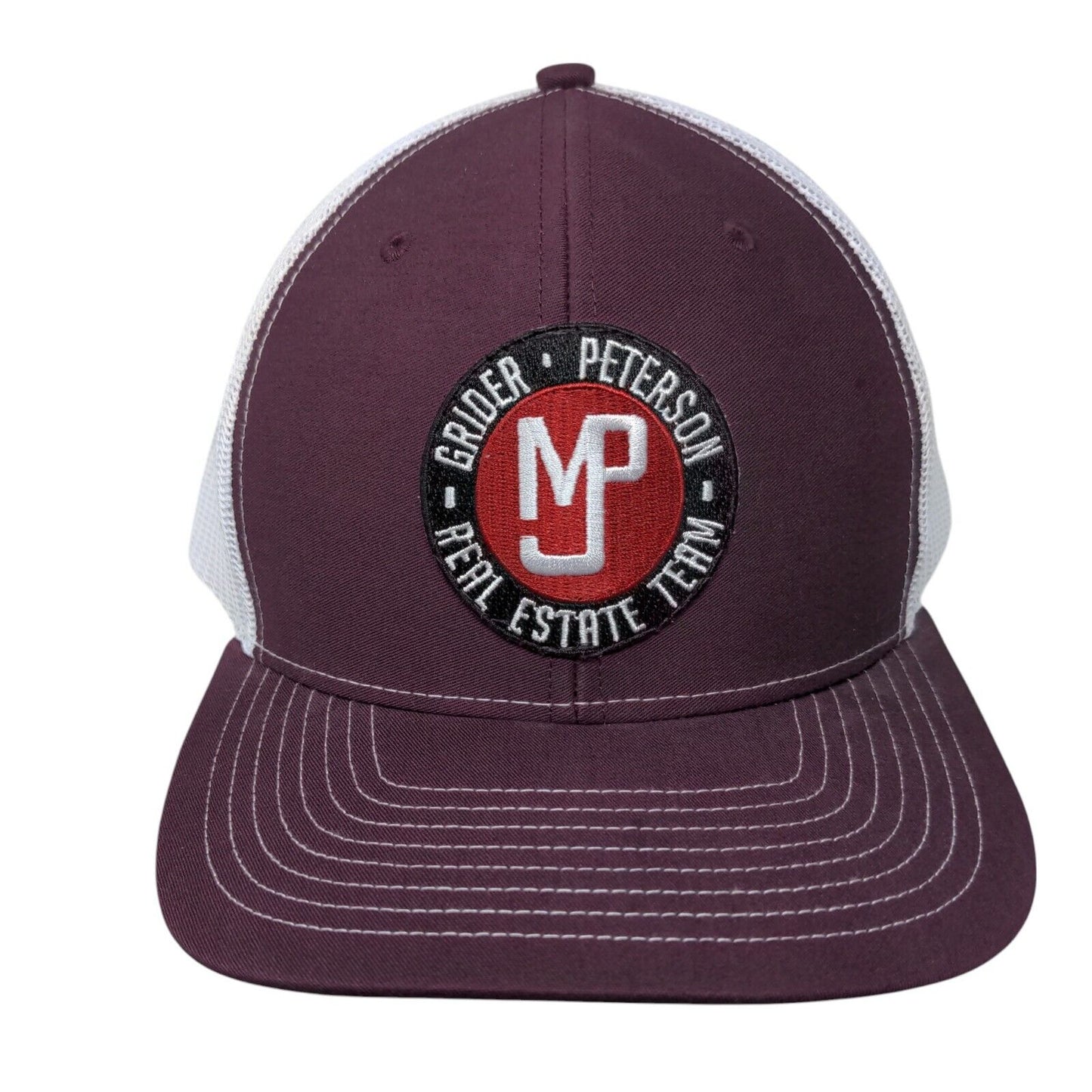 MJP Grider Peterson Real Estate Team Snapback Trucker Hat Red OS Richardson