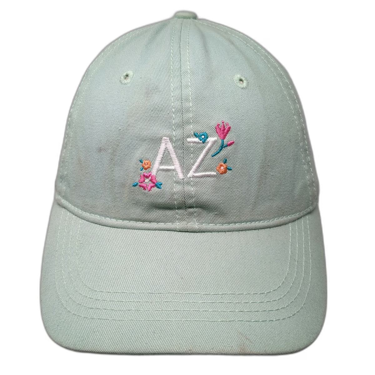 Home Free Arizona AZ Floral Green Baseball Cap Hat One Size Adjustable Slideback