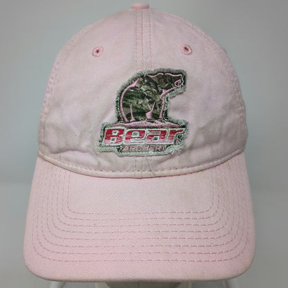 The Game Baseball Cap Pink One Size Camo Patch Archery Logo Strapback Cotton Hat