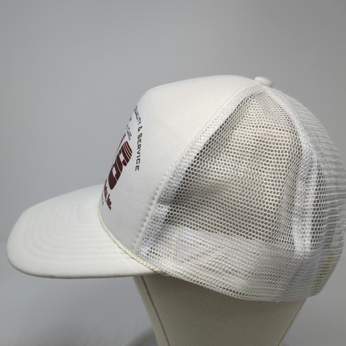 Nissin BMS Consulting Machine Works White One Size Trucker Hat Snapback Mesh