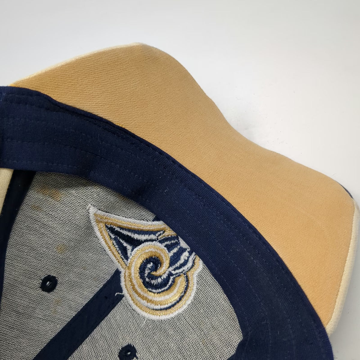 St Louis Rams NFL Reebok Blue Gold One Size Stretch Fit Contrast Panel Logo Hat