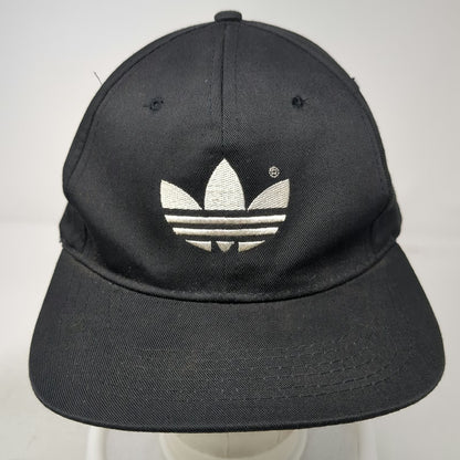 Adidas Baseball Cap Black White One Size Embroidered Trefoil Logo Adjustable Hat