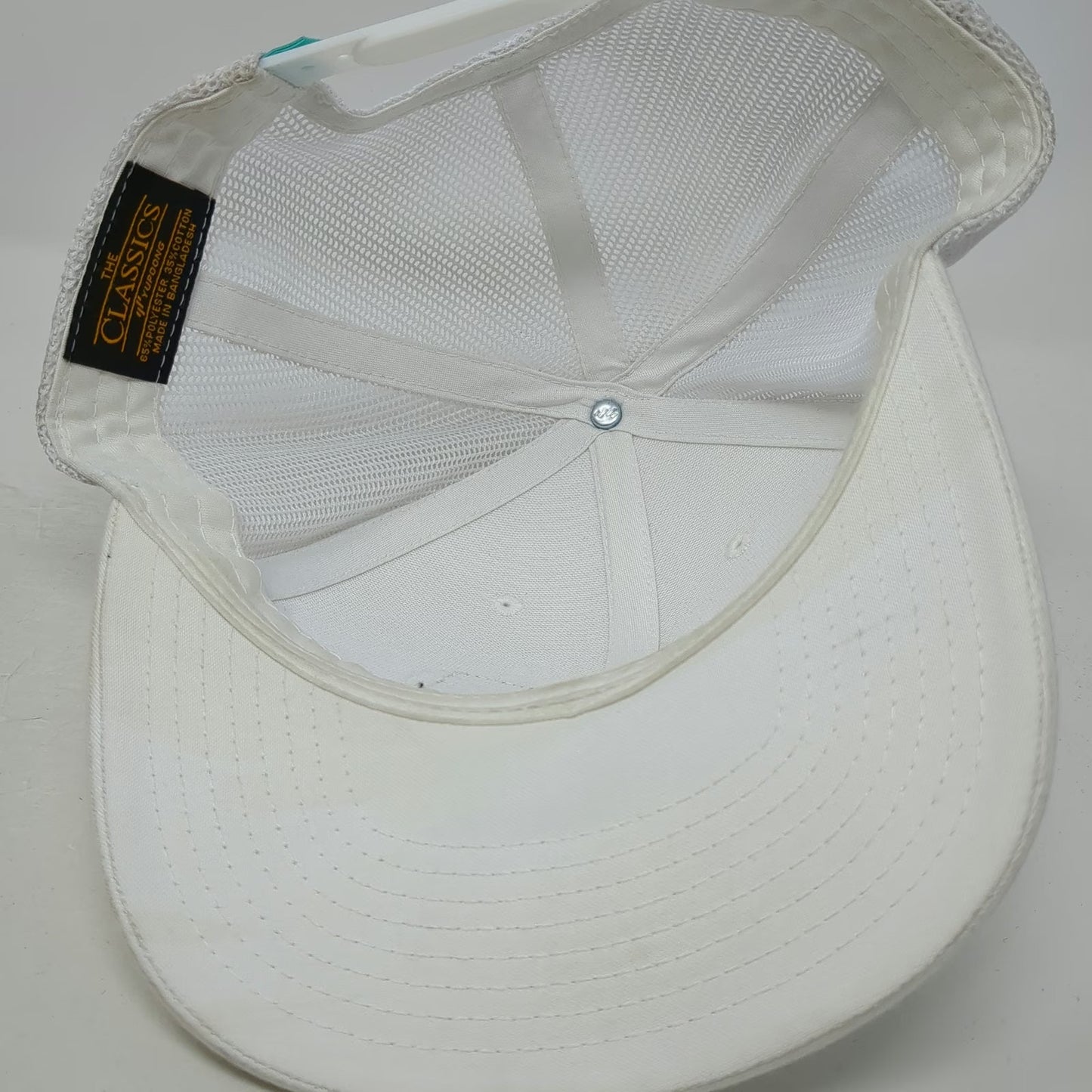 Yupoong Trucker Hat White One Size Rubrik Mountain Patch Mesh Snapback Graphic