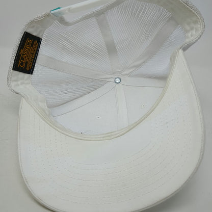 Yupoong Trucker Hat White One Size Rubrik Mountain Patch Mesh Snapback Graphic
