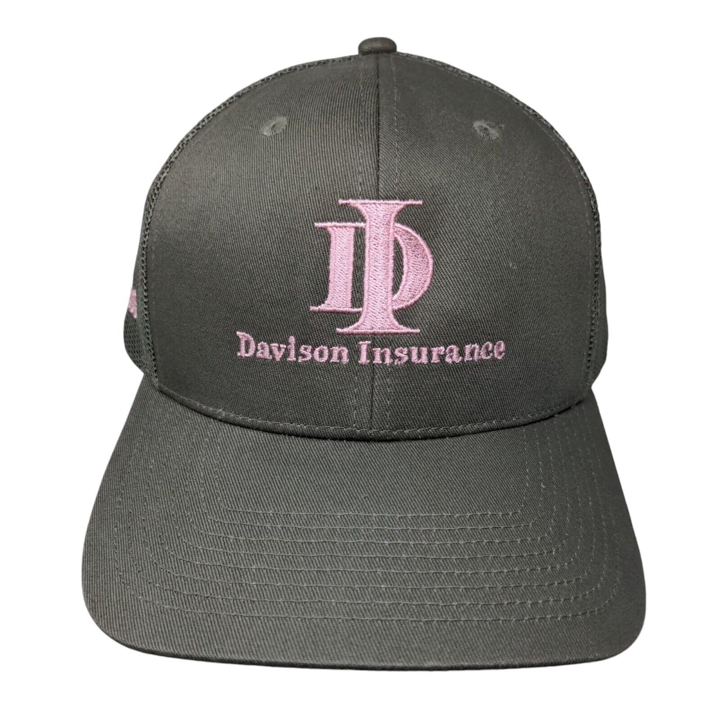 Davison Insurance Snapback Mesh Back Trucker Hat Grayish-Brown Adult