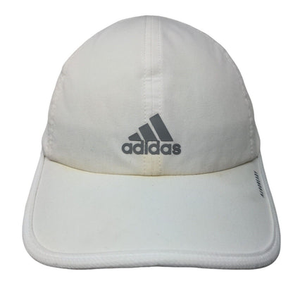 Adidas Aeroready Strapback Hat White One Size Adjustable Breathable 6 Panel