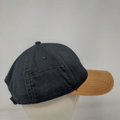 George Strapback Hat Black One Size Adjustable Vented Holes 6 Panel Blank