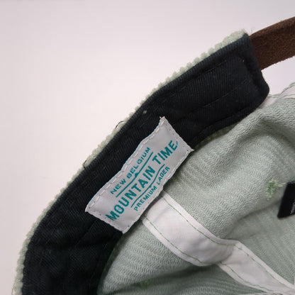 Mountain Time Premium Lager Slideback Hat Green One Size Adjustable Corduroy