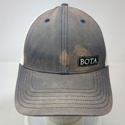 The North Face Blue One Size Trucker Hat BOTA Patch Mesh Snapback Outdoor Cap