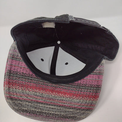 Vans Leather Patch Snapback Hat Multi OSFA Adjustable Colorblock