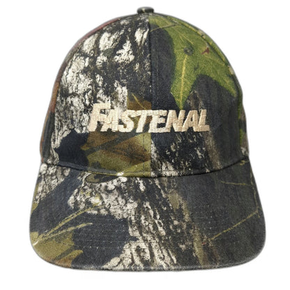 Fastenal Baseball Cap Green Camo One Size Embroidered Logo Strapback Hat