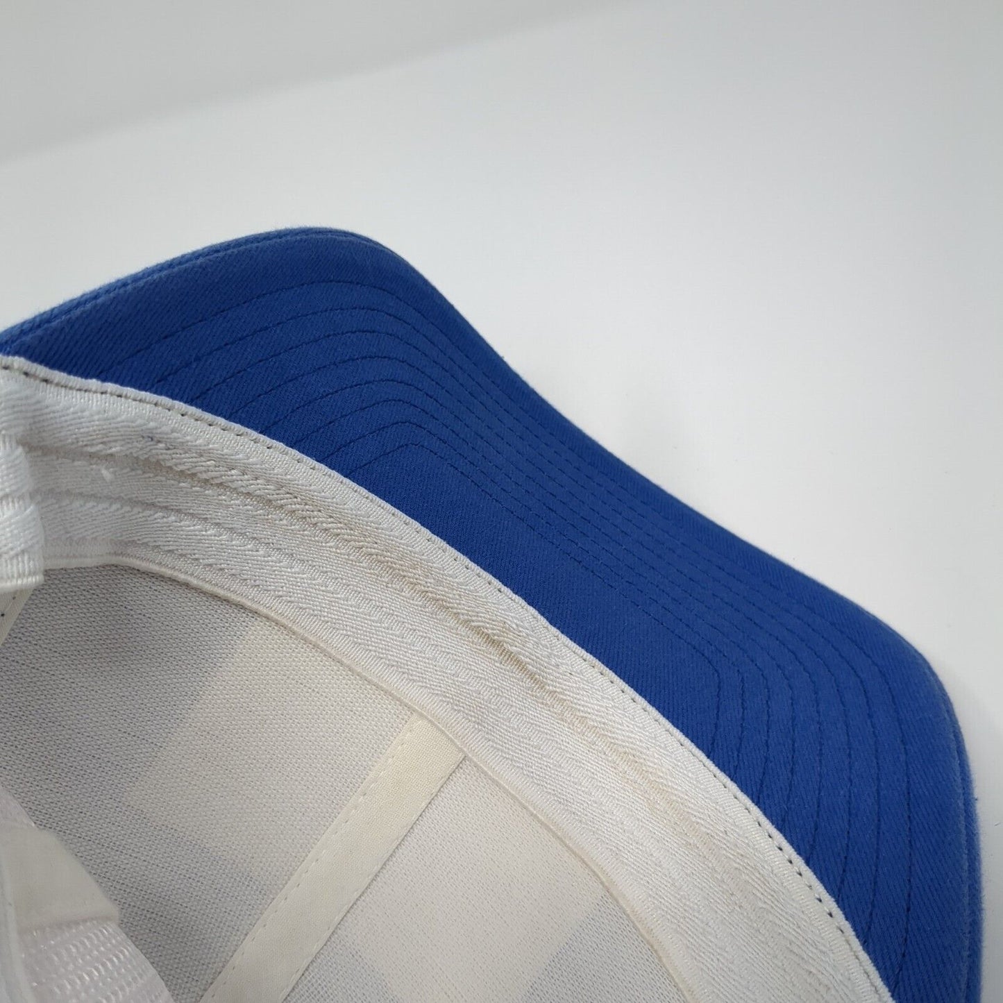 Columbia PFG Fitted Mesh Back Trucker Hat Blue S/M USA Fish Flag Patch