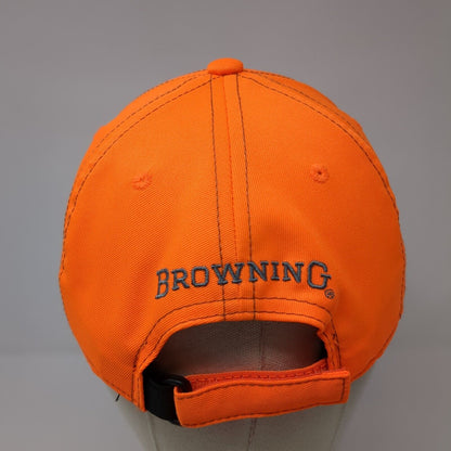 Browning Strapback Hat Orange One Size Adjustable Embroidered 6 Panel Polyester