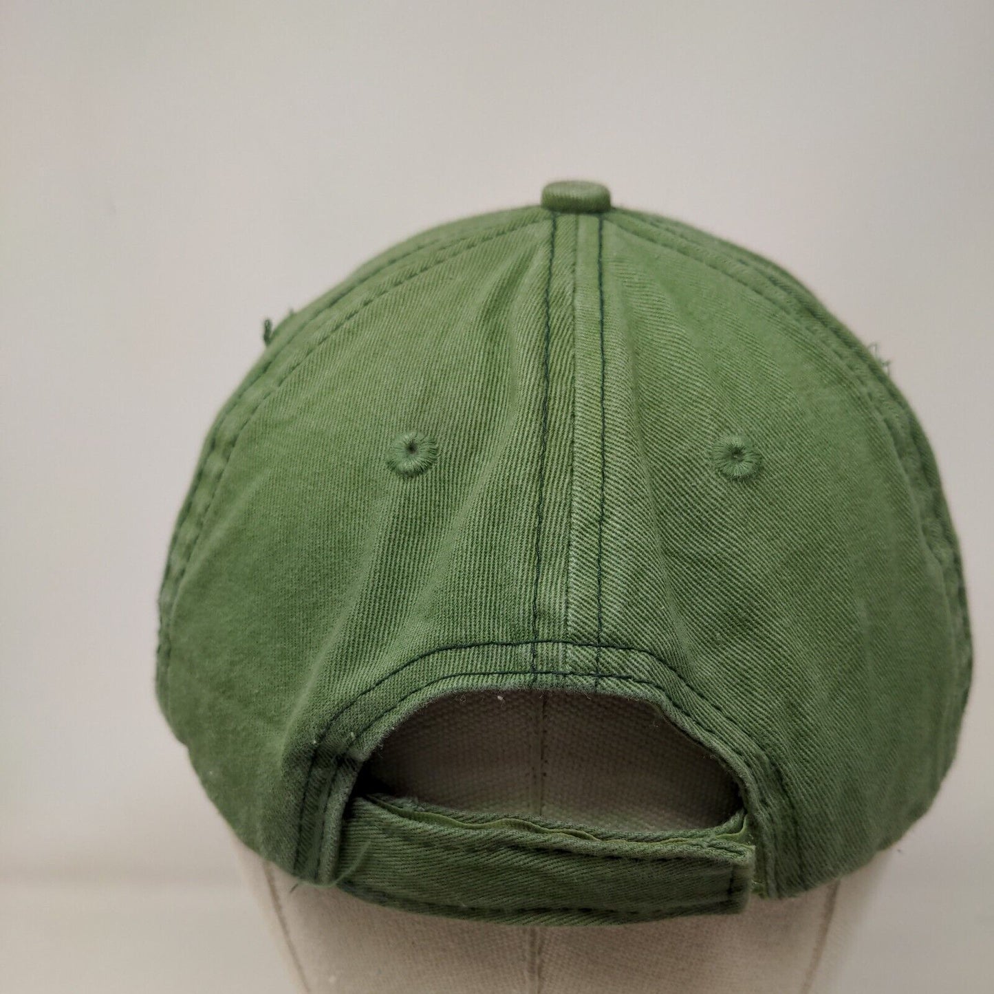 White Mountains Strapback Hat Green One Size Adjustable Embroidered Jhats