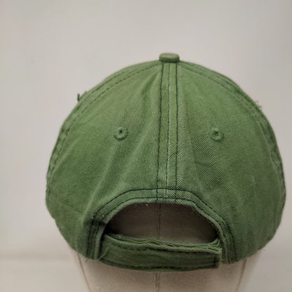 White Mountains Strapback Hat Green One Size Adjustable Embroidered Jhats