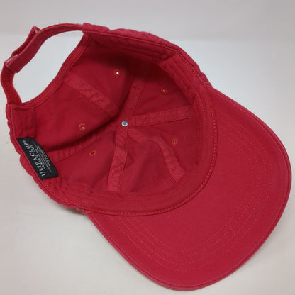 Holy Cross Strapback Hat Red OS Adjustable Classic Cut Rhinestone UltraClub