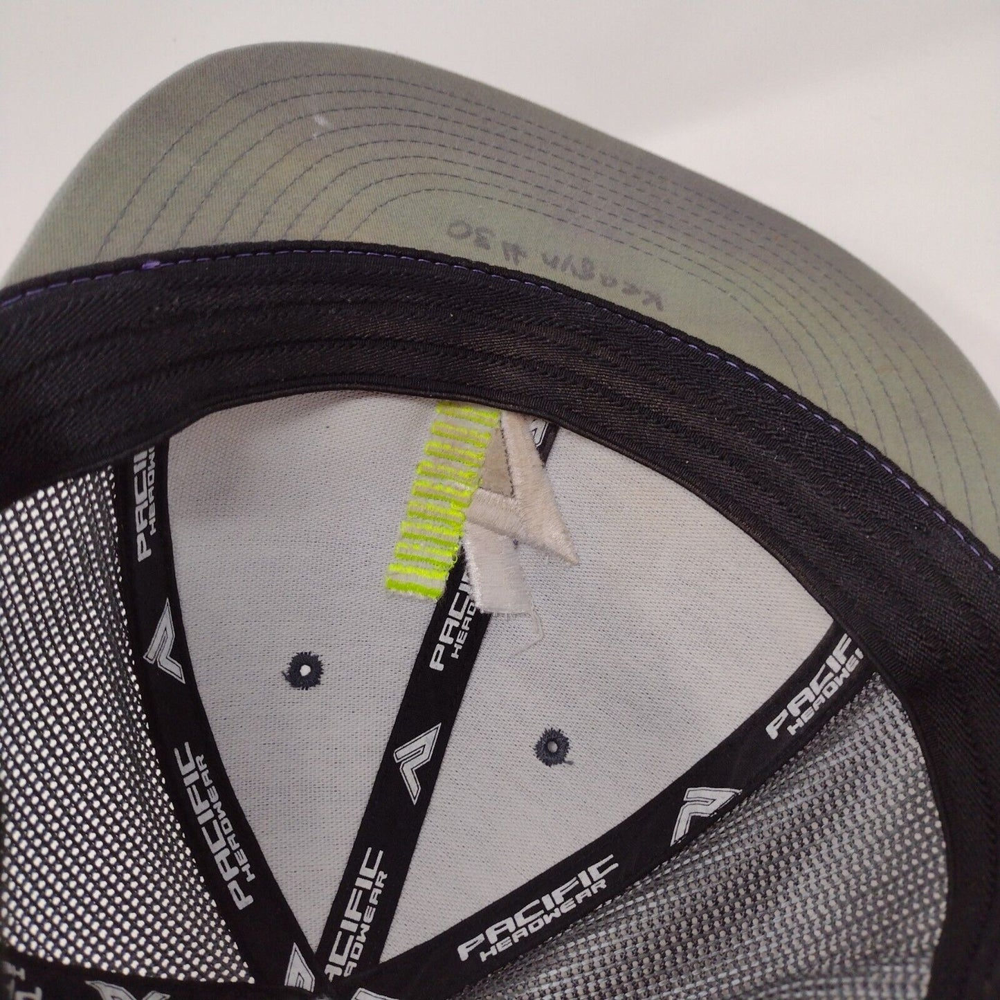 Lightning Bolt Fitted Mesh Back Trucker Hat Multi S-M Embroidered