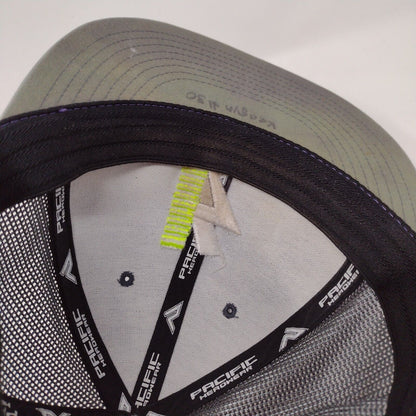 Lightning Bolt Fitted Mesh Back Trucker Hat Multi S-M Embroidered