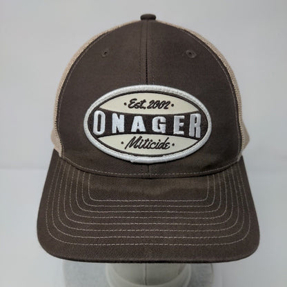 Onager Miticide Snapback Mesh Back Trucker Hat Brown One Size Richardson