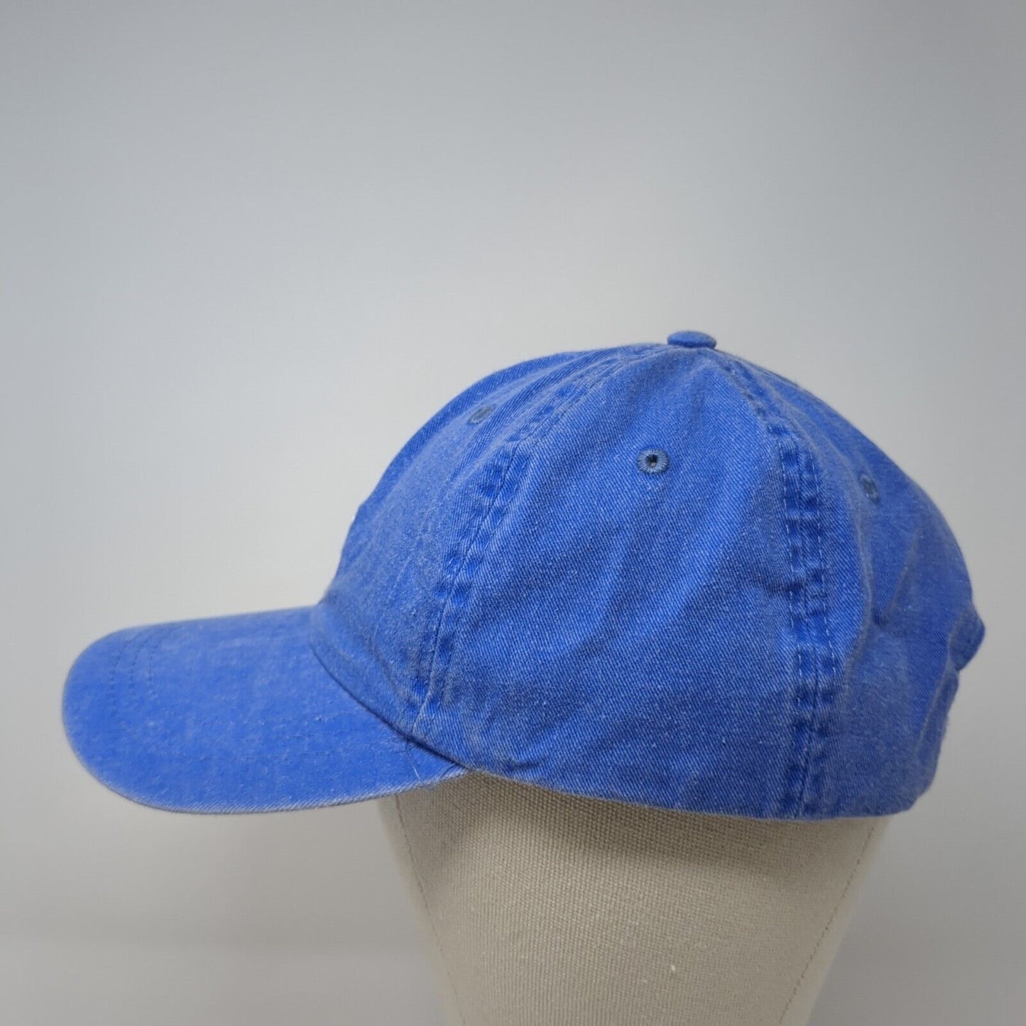 Maui Slideback Hat Blue One Size Adjustable Embroidered 6 Panel Denim Cotton