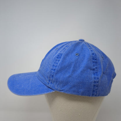 Maui Slideback Hat Blue One Size Adjustable Embroidered 6 Panel Denim Cotton
